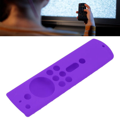 Silicone Protective Case for Fire TV Stick 4K 2018 Remote Control Shockproof Anti Slip Protective Cover Purple V1294-YM0512-3117220258014