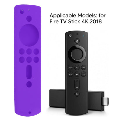 Silicone Protective Case for Fire TV Stick 4K 2018 Remote Control Shockproof Anti Slip Protective Cover Purple V1294-YM0512-3117220258014