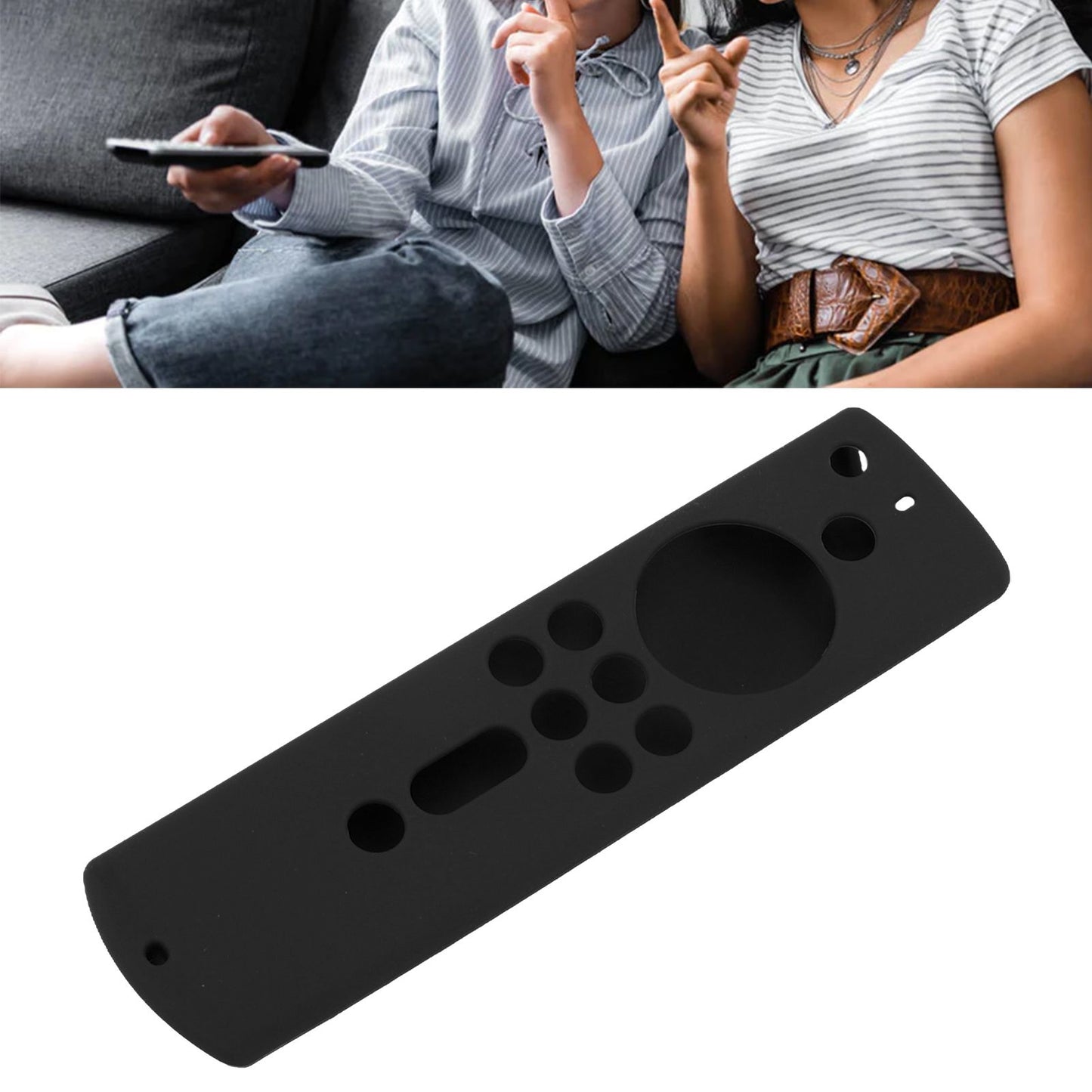 Silicone Protective Case for Fire TV Stick 4K 2018 Remote Control Shockproof Anti Slip Protective Cover Black V1294-YM0512-3117220258015