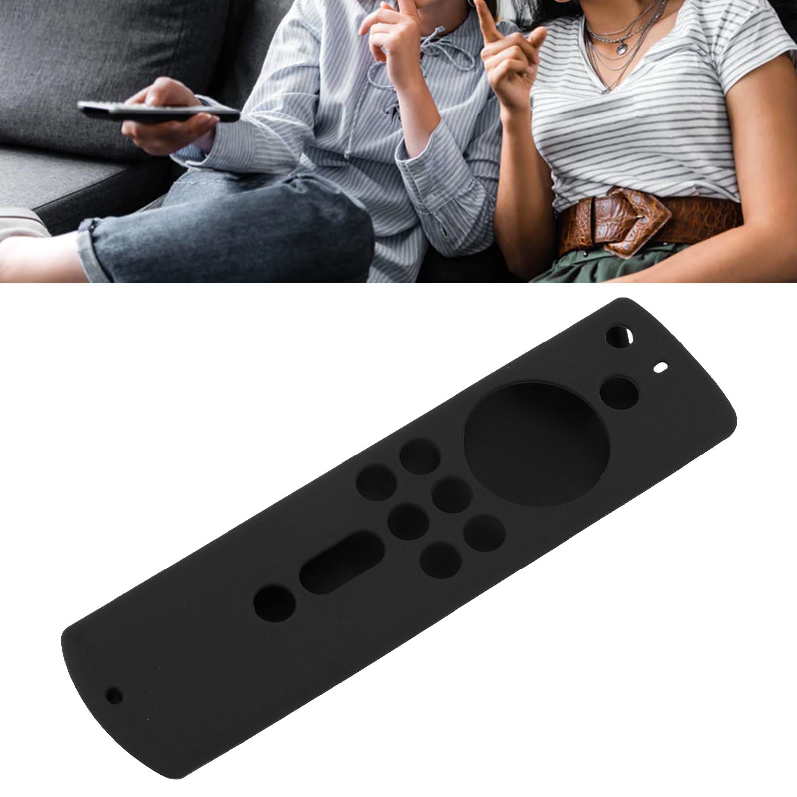 Silicone Protective Case for Fire TV Stick 4K 2018 Remote Control Shockproof Anti Slip Protective Cover Black V1294-YM0512-3117220258015