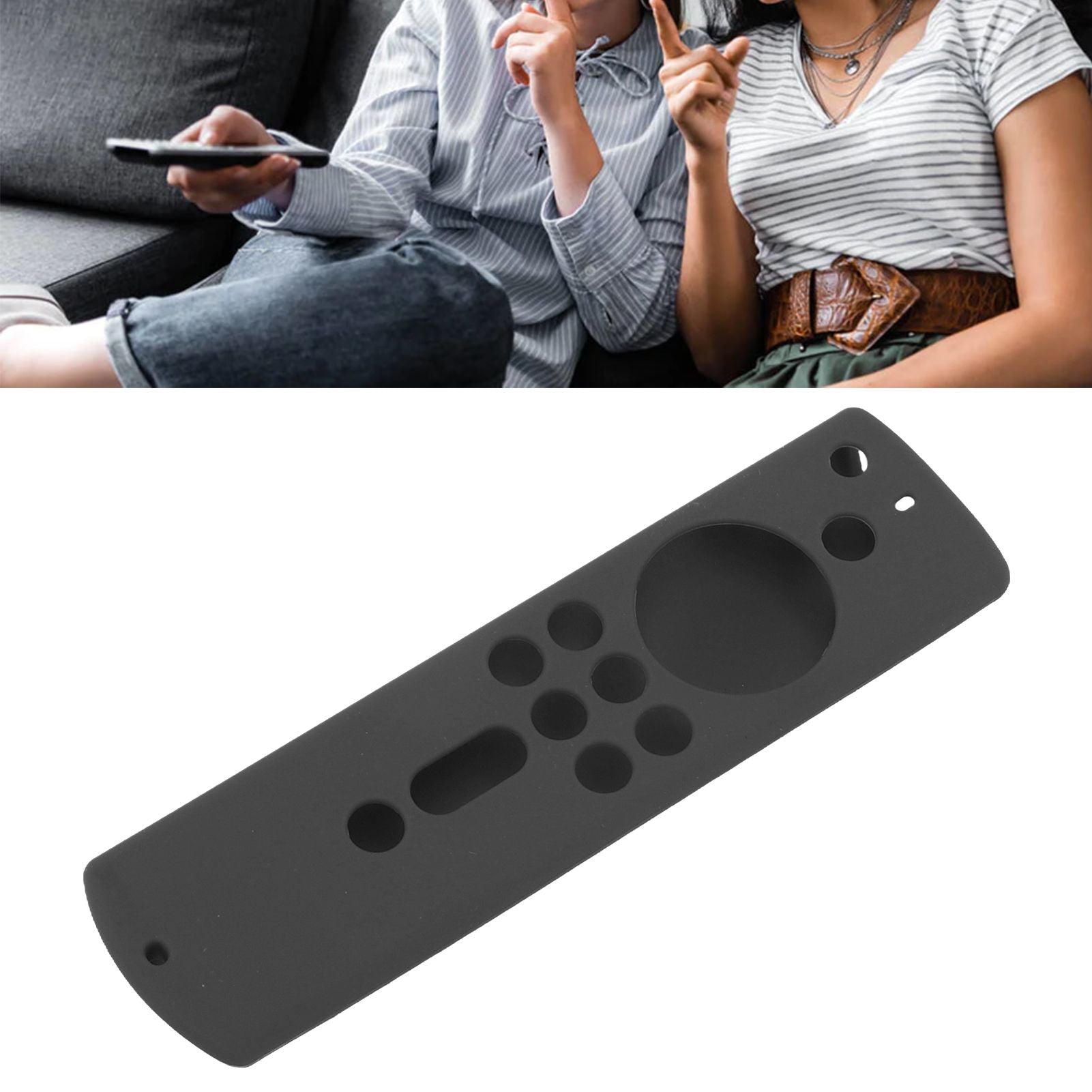 Silicone Protective Case for Fire TV Stick 4K 2018 Remote Control Shockproof Anti Slip Protective Cover Grey V1294-YM0512-3117220258016
