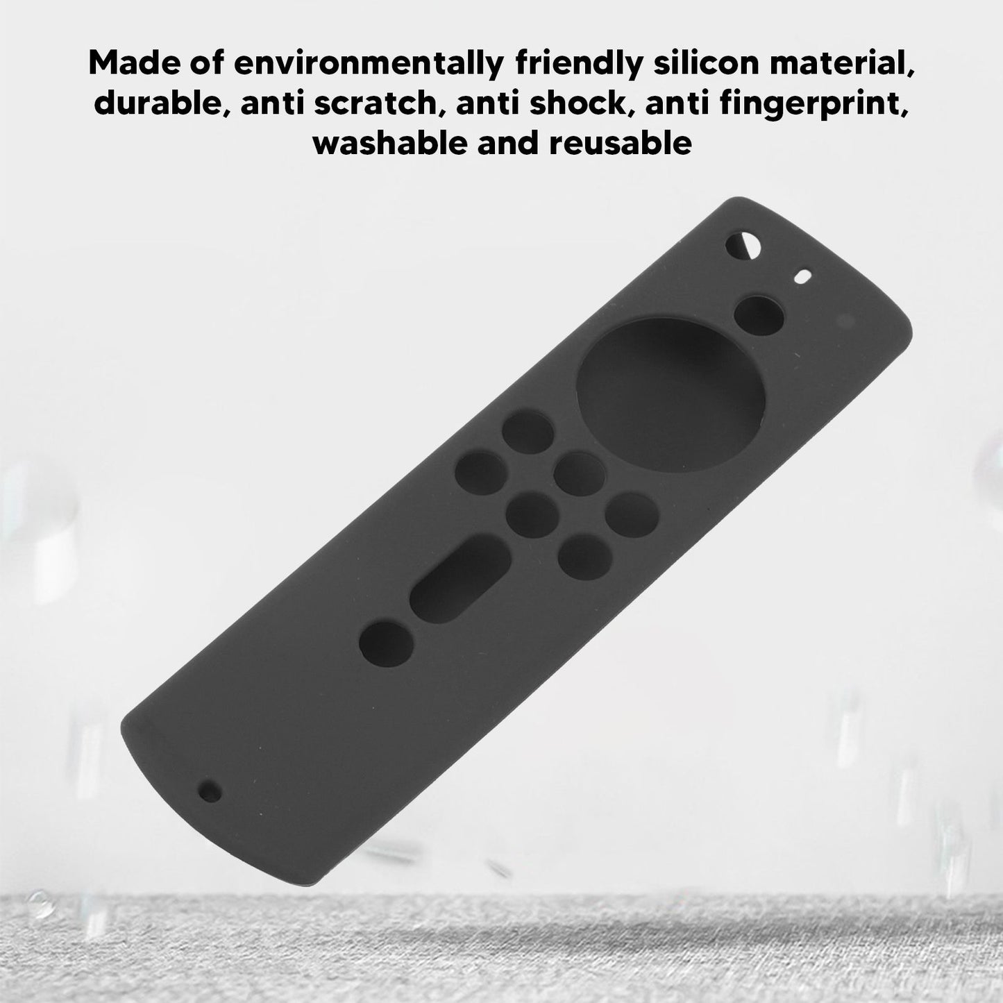 Silicone Protective Case for Fire TV Stick 4K 2018 Remote Control Shockproof Anti Slip Protective Cover Grey V1294-YM0512-3117220258016