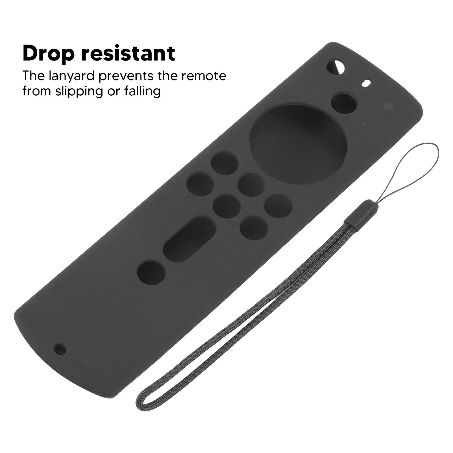 Silicone Protective Case for Fire TV Stick 4K 2018 Remote Control Shockproof Anti Slip Protective Cover Grey V1294-YM0512-3117220258016