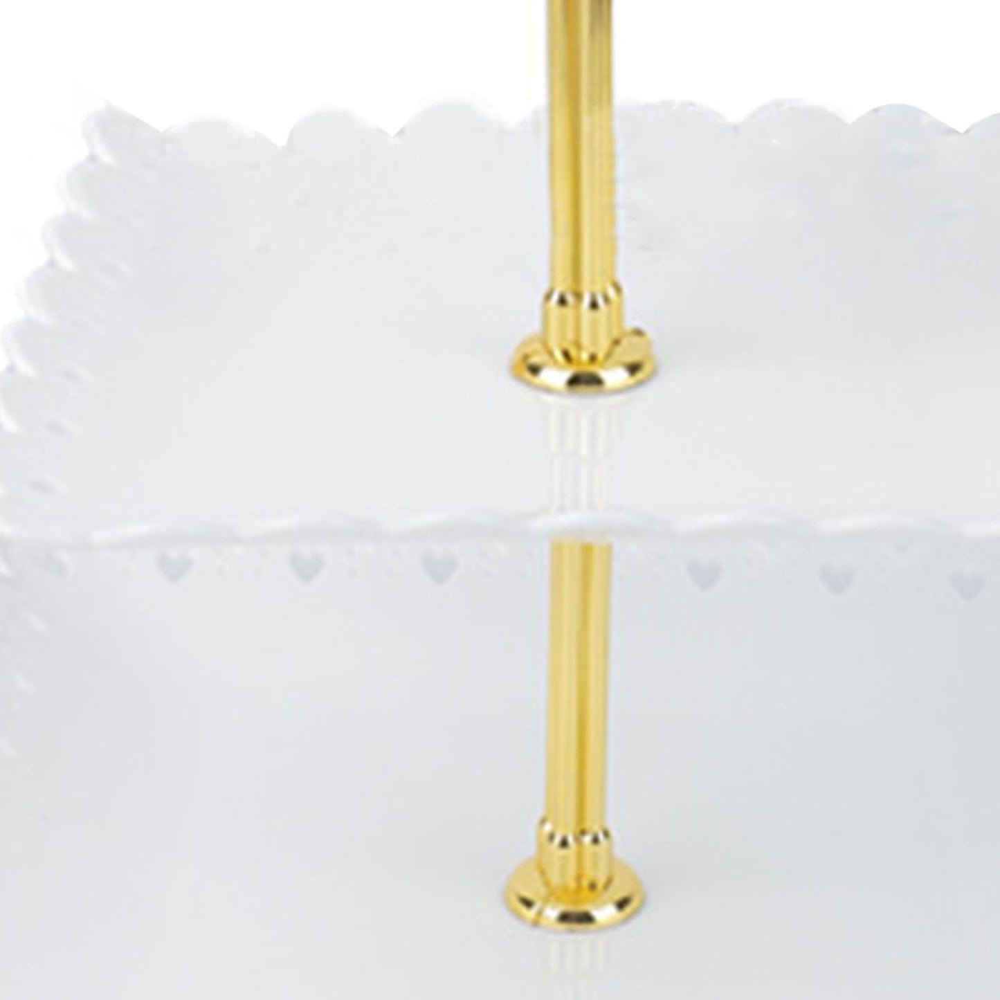 White 3 Tier Cupcake Stand Stable Plastic Decorative Square Dessert Serving Tray Rack for Weddings Parties V1294-YM0512-3117220258811