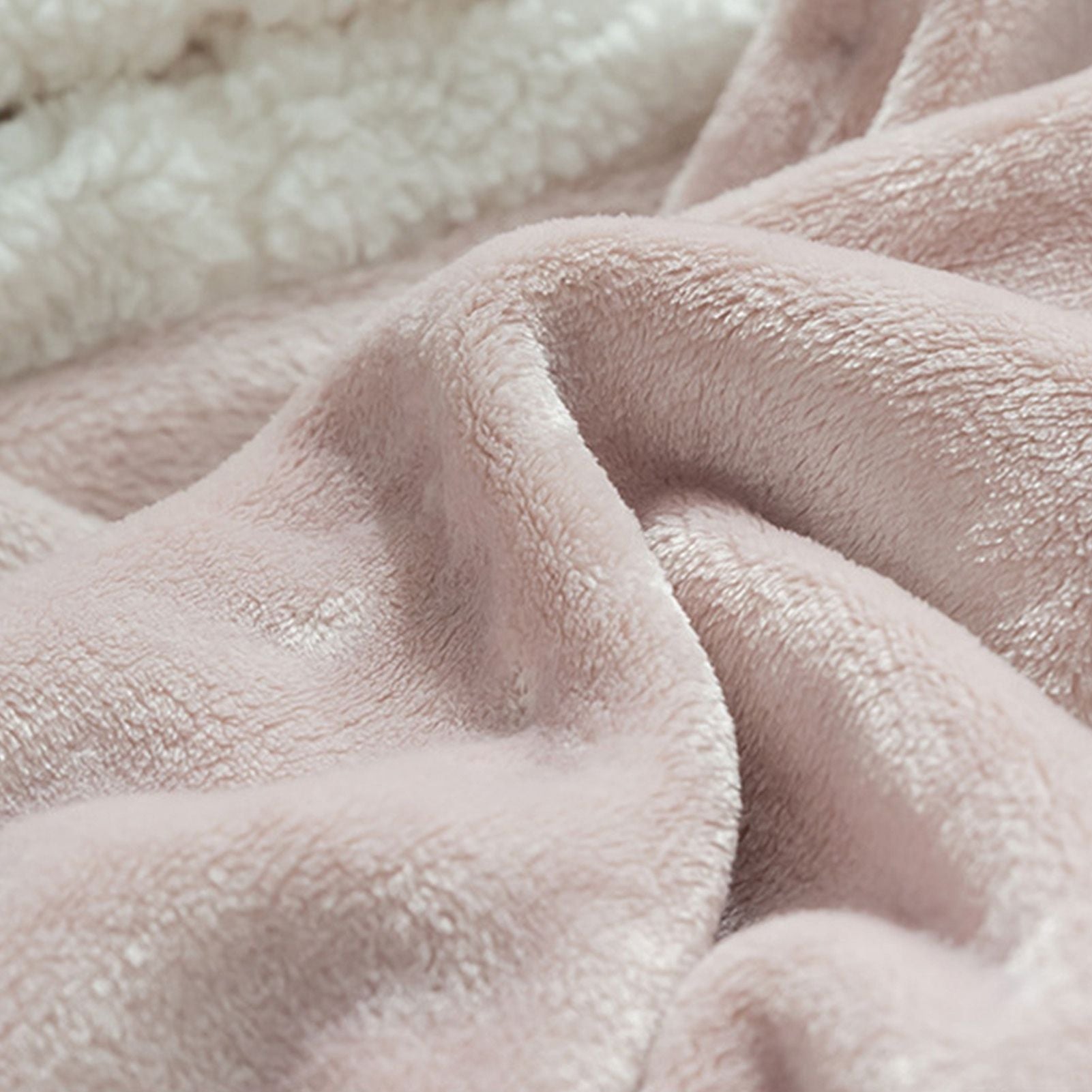 Hooded Blanket Wearable Polyester Plush Rabbit Ear Hooded Blanket Throw Soft Warm Blanket for Home Pink Large V1294-YM0512-3117220259411