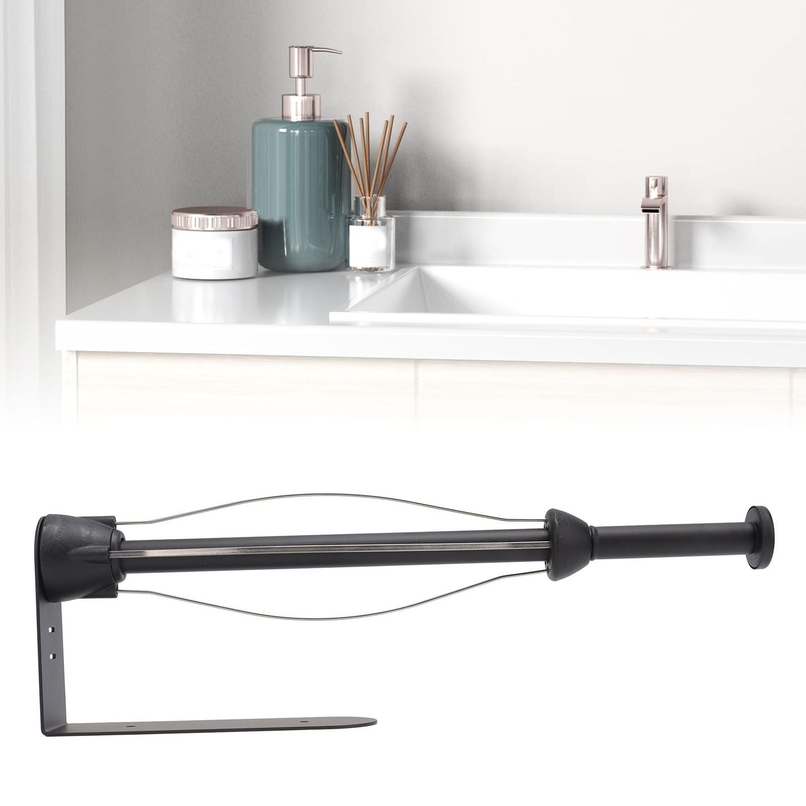 Single Hand Operable Paper Towel Holder Stainless Steel Wall Mount Paper Towel Rack for Kitchen Bathroom V1294-YM0512-3117220260011