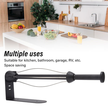 Single Hand Operable Paper Towel Holder Stainless Steel Wall Mount Paper Towel Rack for Kitchen Bathroom V1294-YM0512-3117220260011