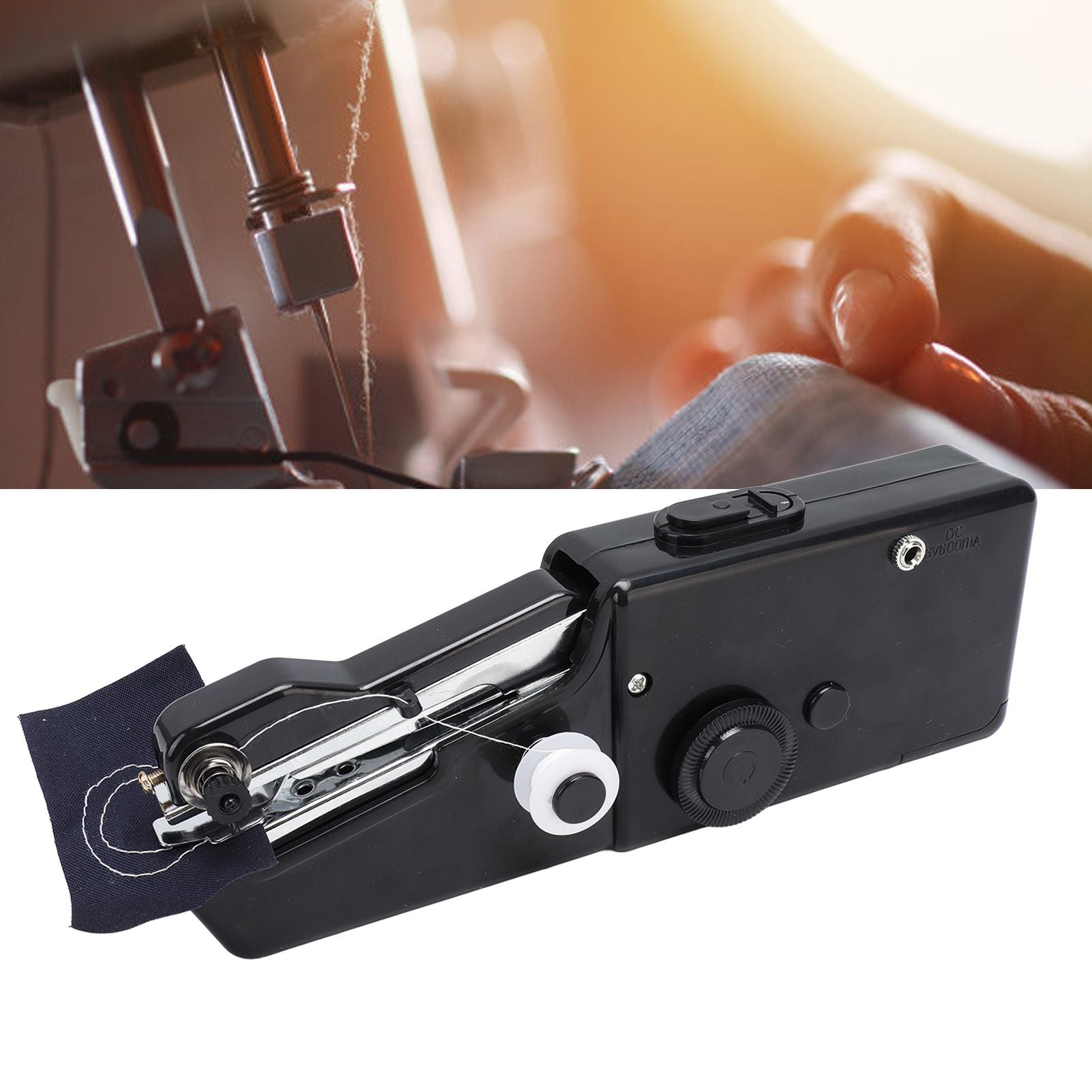 Handheld Sewing Machine Smoothing Stitching Portable Electric Sewing Tool for Home Travel Black V1294-YM0512-3117220262511