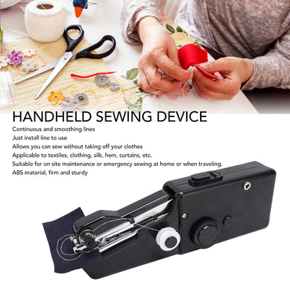 Handheld Sewing Machine Smoothing Stitching Portable Electric Sewing Tool for Home Travel Black V1294-YM0512-3117220262511