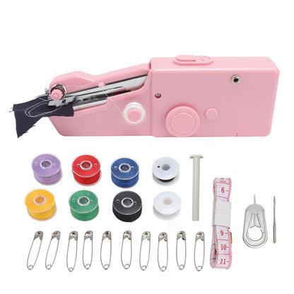 Handheld Sewing Machine Smoothing Stitching Portable Electric Sewing Tool for Home Travel Pink V1294-YM0512-3117220262512