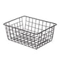 Wire Basket Hollow Breathable Large Multi Functional Iron Storage Basket for Underwear Snacks Fruits Toy Black V1294-YM0512-3117220262611