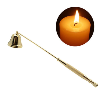 Candle Snuffer Bell Shaped Iron Electroplating Candle Extinguisher for Home Candle Tool Gold V1294-YM0512-3117220262811