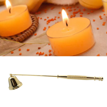 Candle Snuffer Bell Shaped Iron Electroplating Candle Extinguisher for Home Candle Tool Gold V1294-YM0512-3117220262811