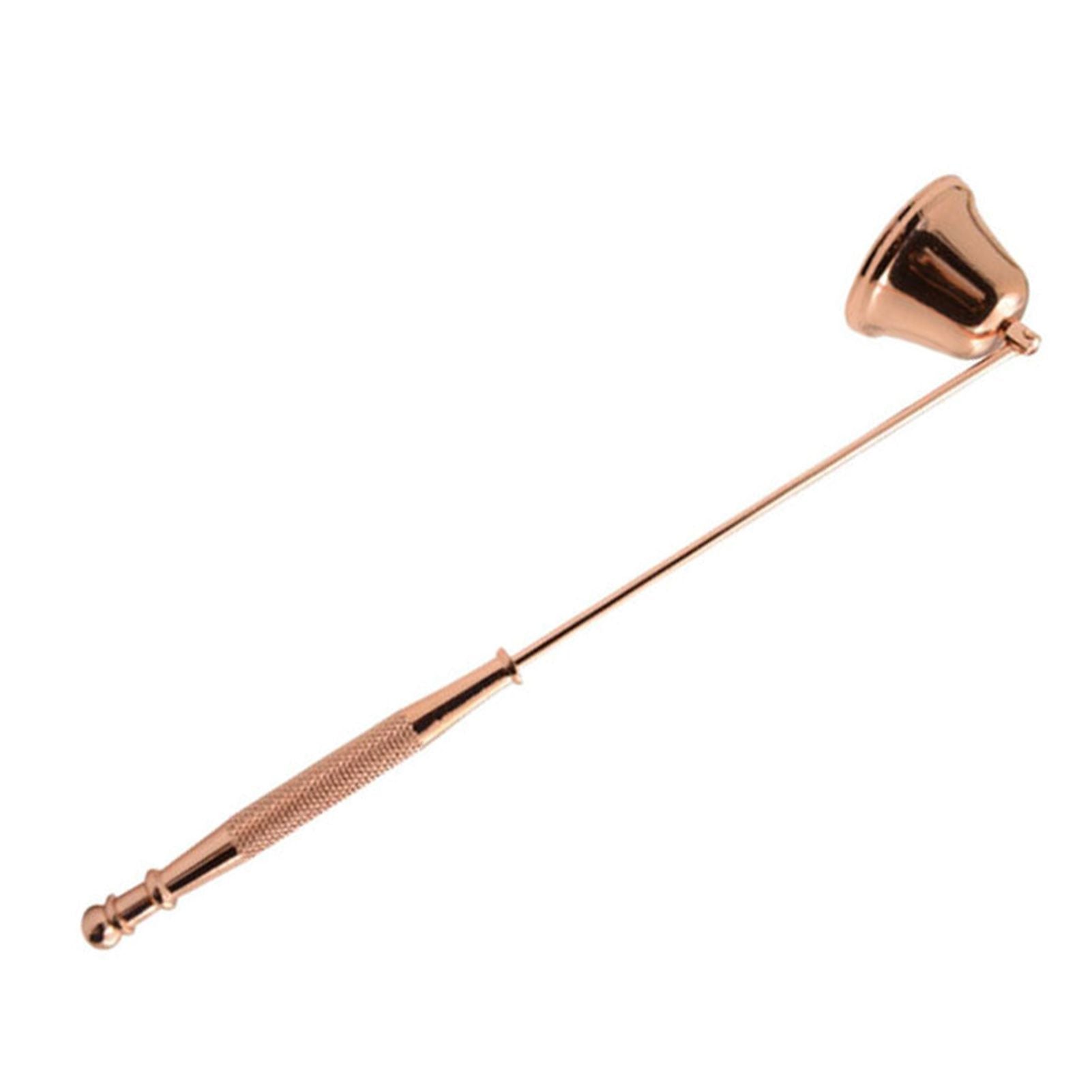 Candle Snuffer Bell Shaped Iron Electroplating Candle Extinguisher for Home Candle Tool Rose Gold V1294-YM0512-3117220262812