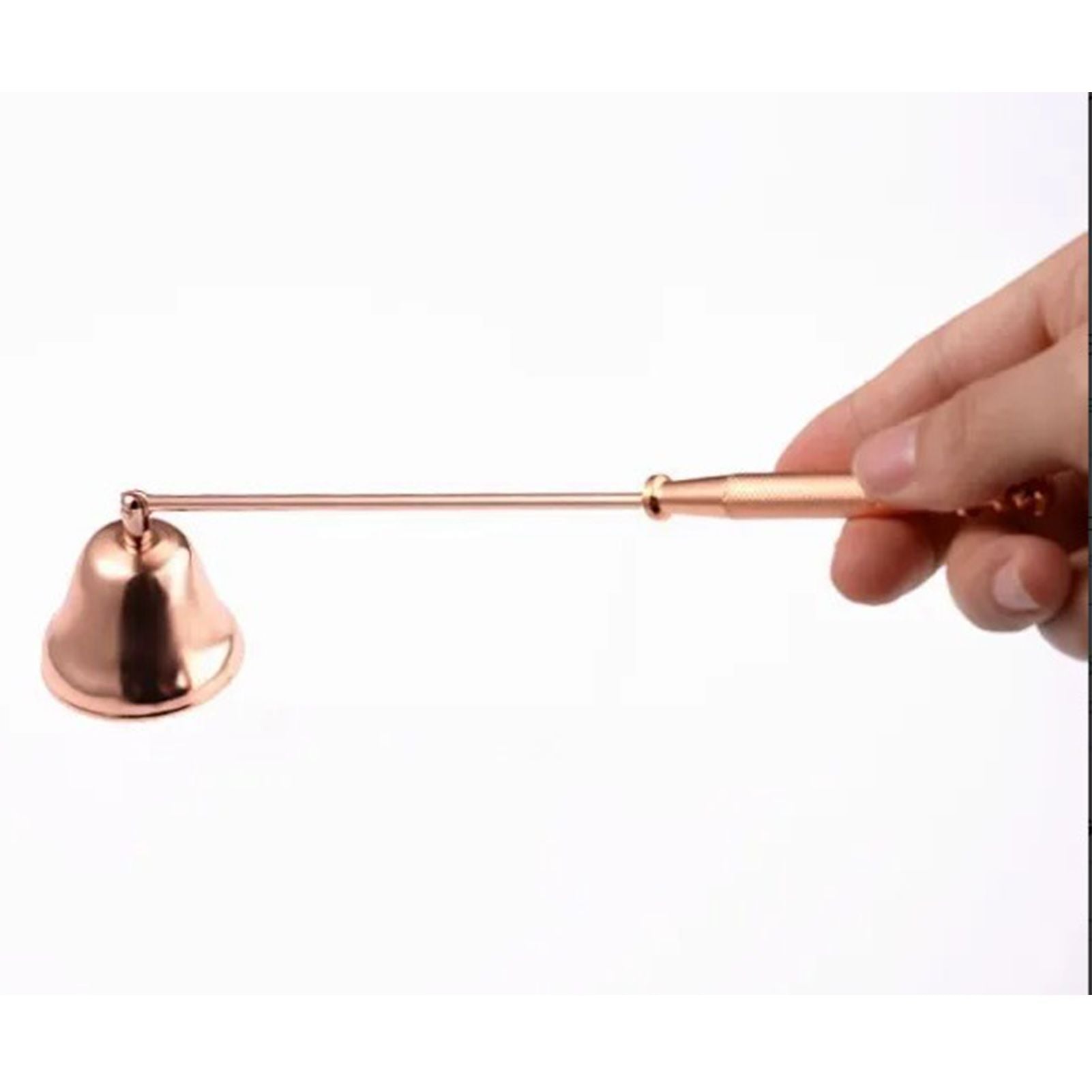 Candle Snuffer Bell Shaped Iron Electroplating Candle Extinguisher for Home Candle Tool Rose Gold V1294-YM0512-3117220262812