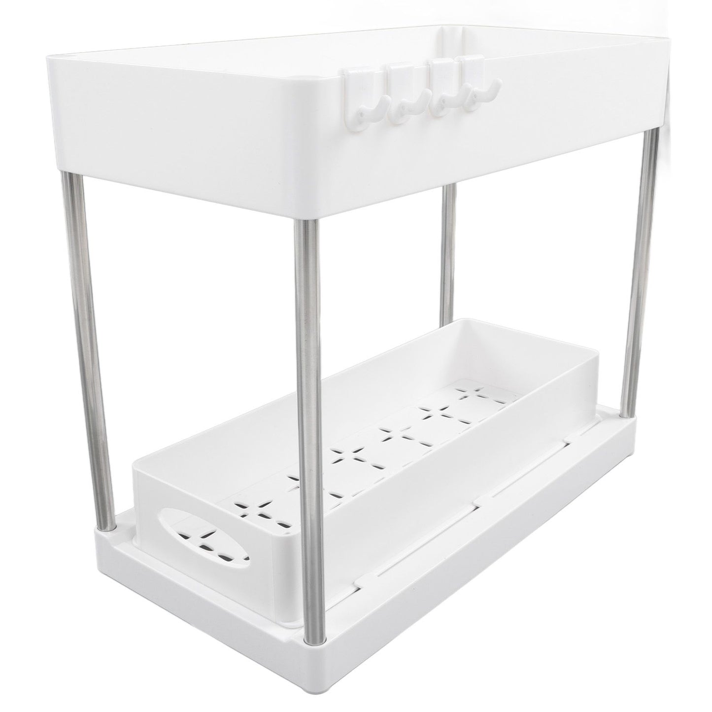 Slide Out Storage Baskets ABS Under Sink Organizer Cabinet Sliding Drawers for Kitchen Bathroom Cosmetic V1294-YM0512-3117220264212