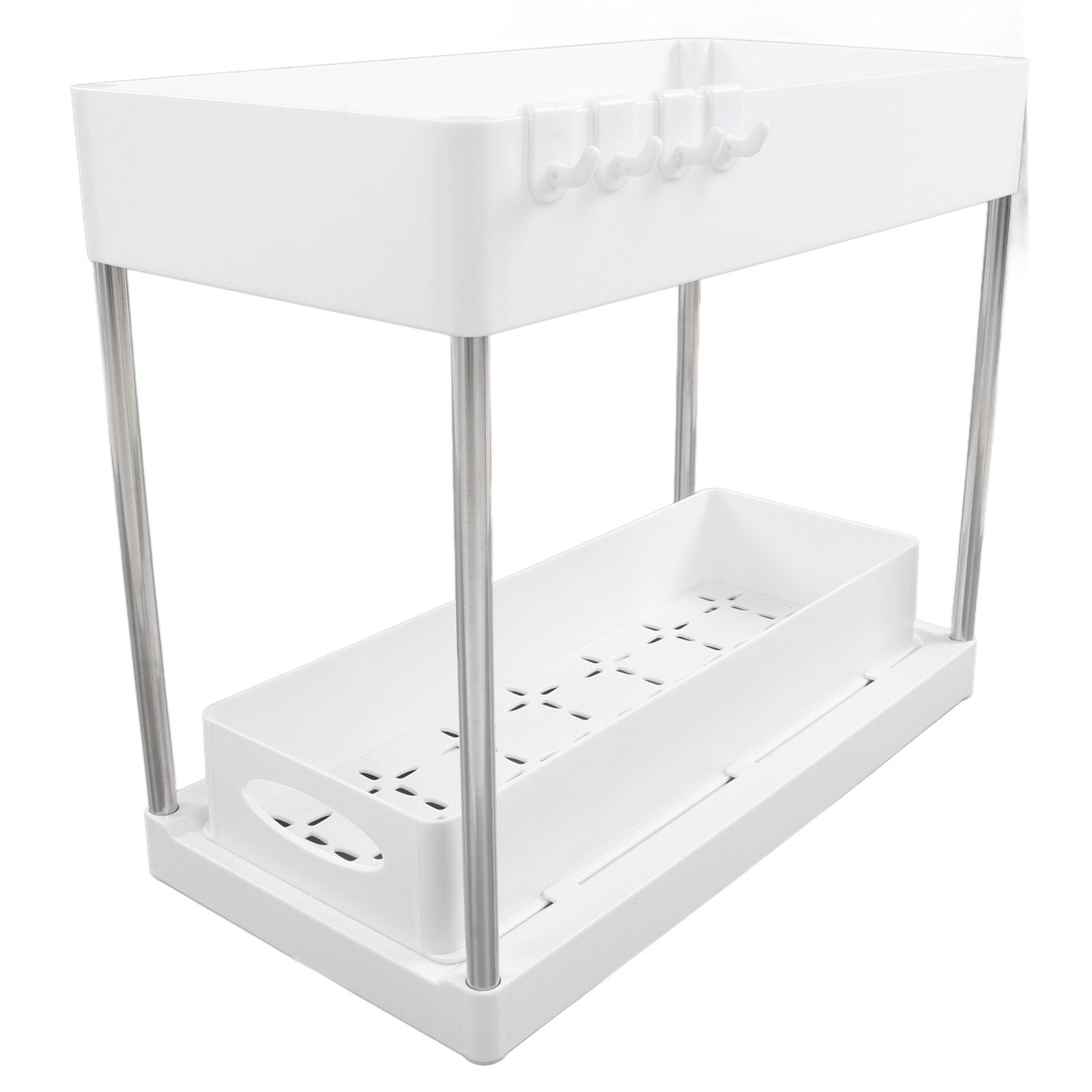 Slide Out Storage Baskets ABS Under Sink Organizer Cabinet Sliding Drawers for Kitchen Bathroom Cosmetic V1294-YM0512-3117220264212