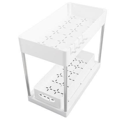Slide Out Storage Baskets ABS Under Sink Organizer Cabinet Sliding Drawers for Kitchen Bathroom Cosmetic V1294-YM0512-3117220264212