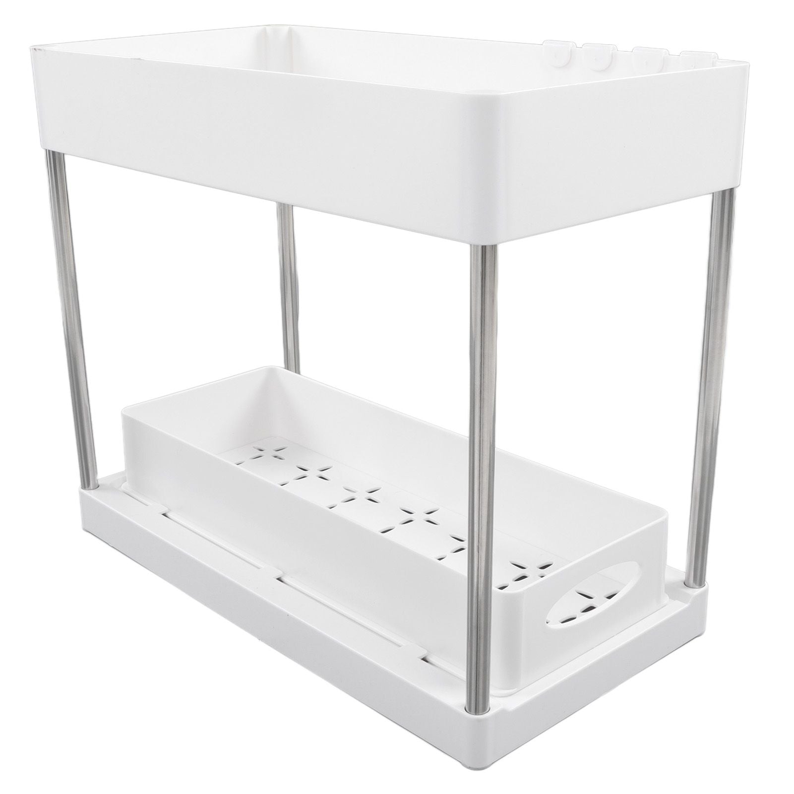 Slide Out Storage Baskets ABS Under Sink Organizer Cabinet Sliding Drawers for Kitchen Bathroom Cosmetic V1294-YM0512-3117220264212