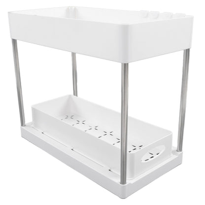 Slide Out Storage Baskets ABS Under Sink Organizer Cabinet Sliding Drawers for Kitchen Bathroom Cosmetic V1294-YM0512-3117220264212