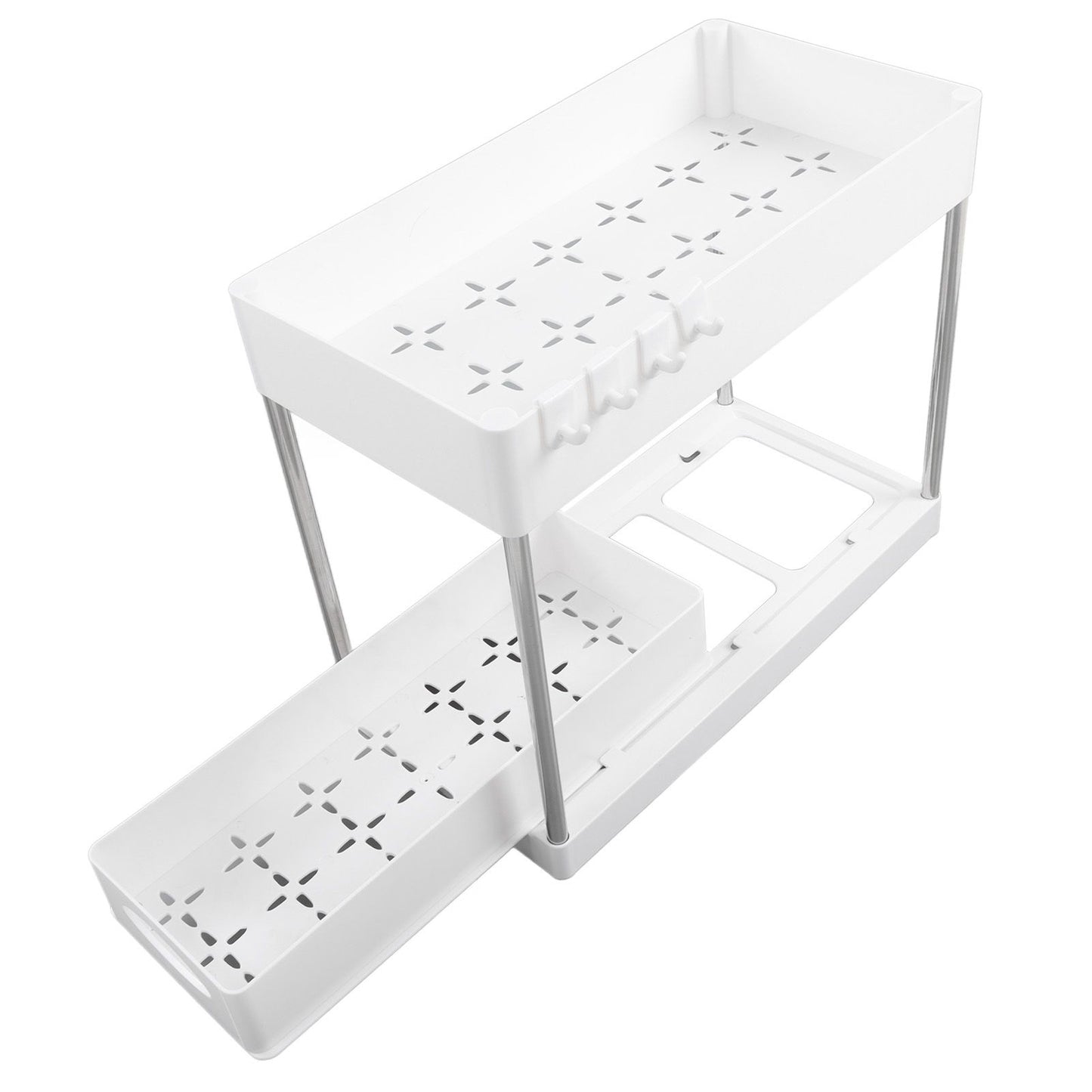 Slide Out Storage Baskets ABS Under Sink Organizer Cabinet Sliding Drawers for Kitchen Bathroom Cosmetic V1294-YM0512-3117220264212
