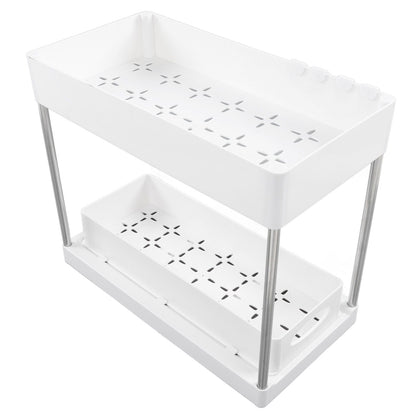 Slide Out Storage Baskets ABS Under Sink Organizer Cabinet Sliding Drawers for Kitchen Bathroom Cosmetic V1294-YM0512-3117220264212