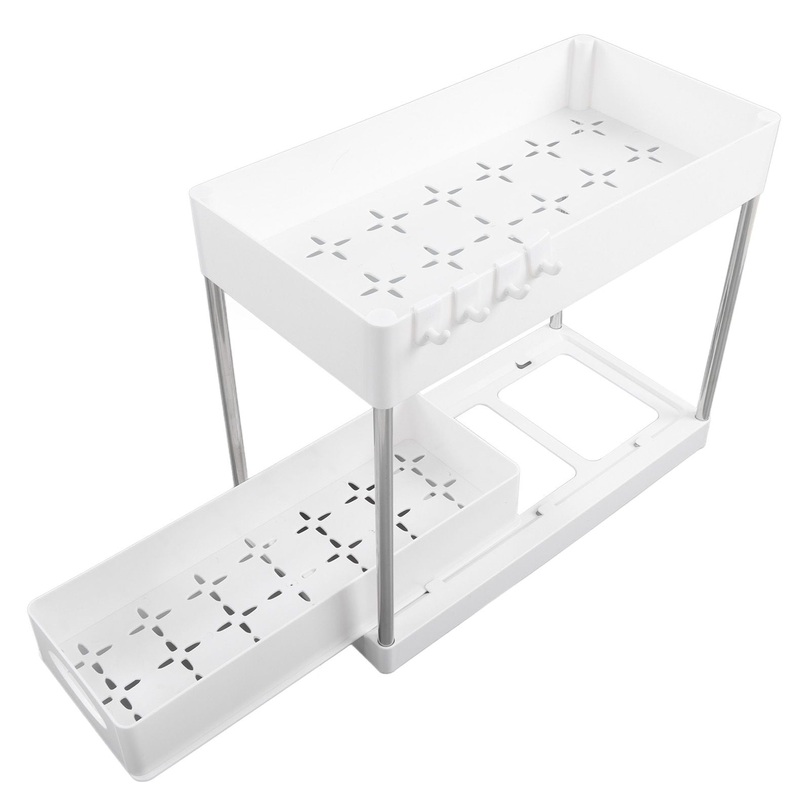 Slide Out Storage Baskets ABS Under Sink Organizer Cabinet Sliding Drawers for Kitchen Bathroom Cosmetic V1294-YM0512-3117220264212