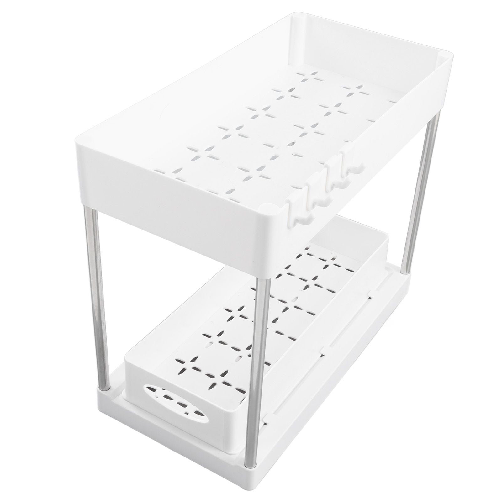 Slide Out Storage Baskets ABS Under Sink Organizer Cabinet Sliding Drawers for Kitchen Bathroom Cosmetic V1294-YM0512-3117220264212