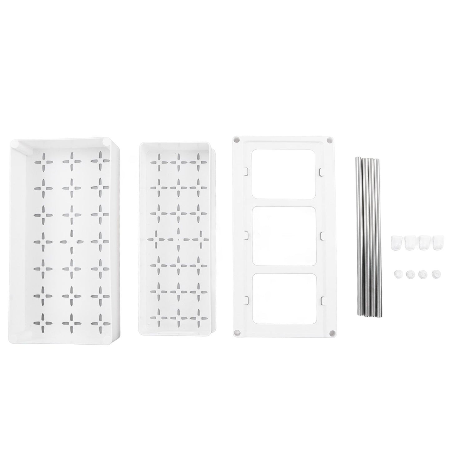 Slide Out Storage Baskets ABS Under Sink Organizer Cabinet Sliding Drawers for Kitchen Bathroom Cosmetic V1294-YM0512-3117220264212