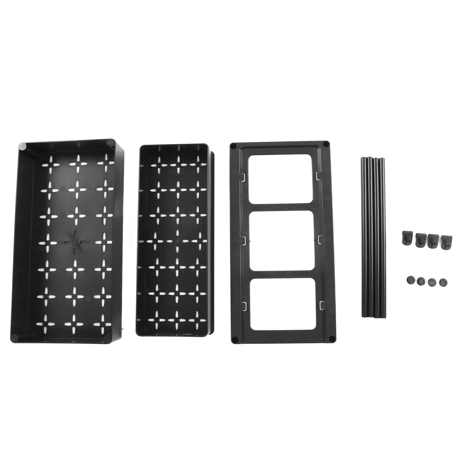 Slide Out Storage Basket Under Sink Organizer for Cabinet Sliding Drawers Countertop Pantry HIPS Black V1294-YM0512-3117220264411