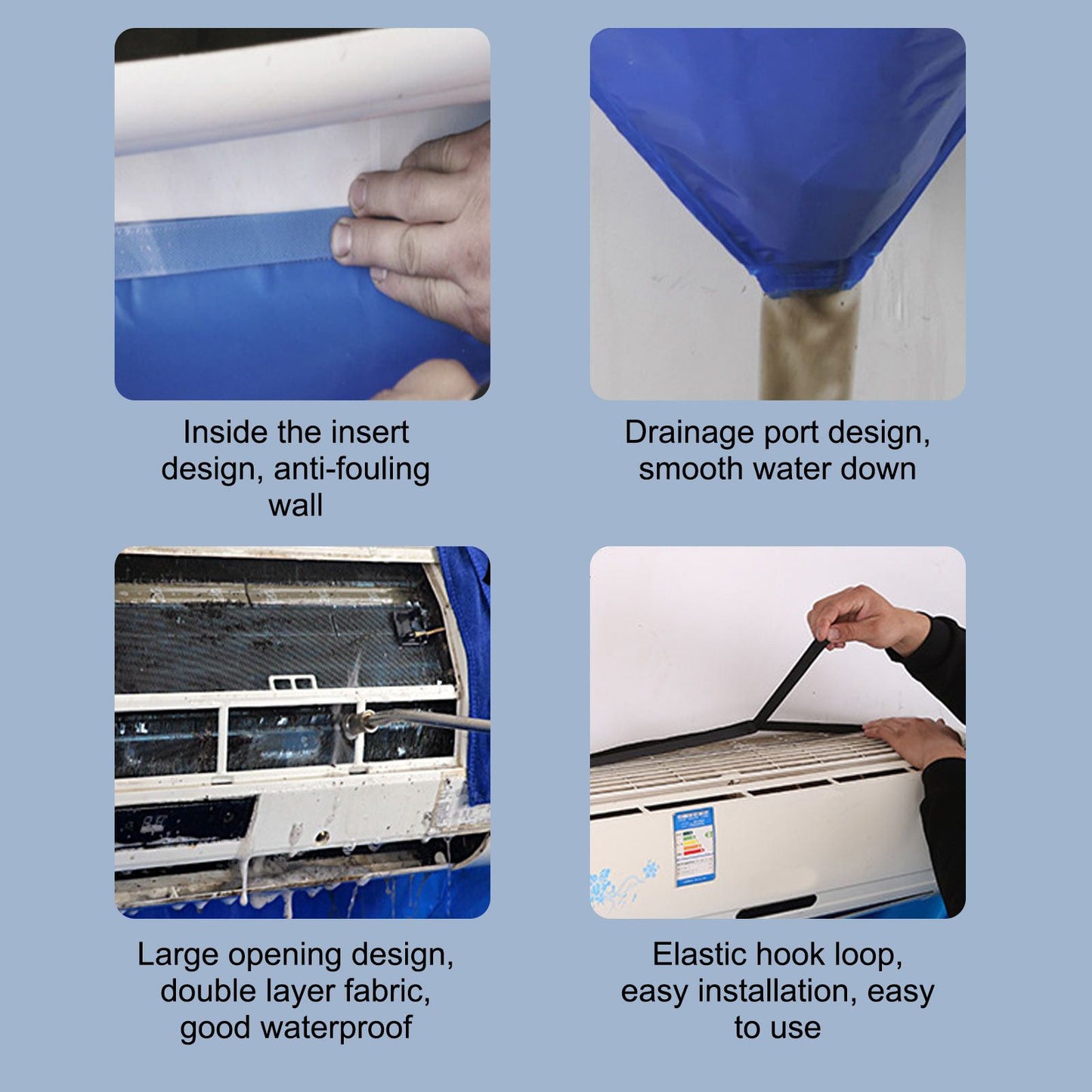 Air Conditioning Cleaning Cover Waterproof Leak Proof Thicken Double Layer Universal Air Conditioner Dust V1294-YM0512-3117220265111