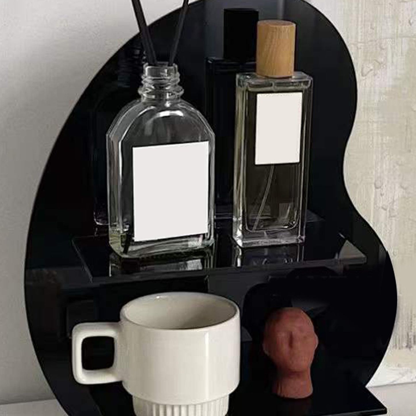 Cosmetic Storage Rack Makeup Shelf Organizer for Bathroom Bedroom Dressing Room Desk Black S V1294-YM0512-3117220266111