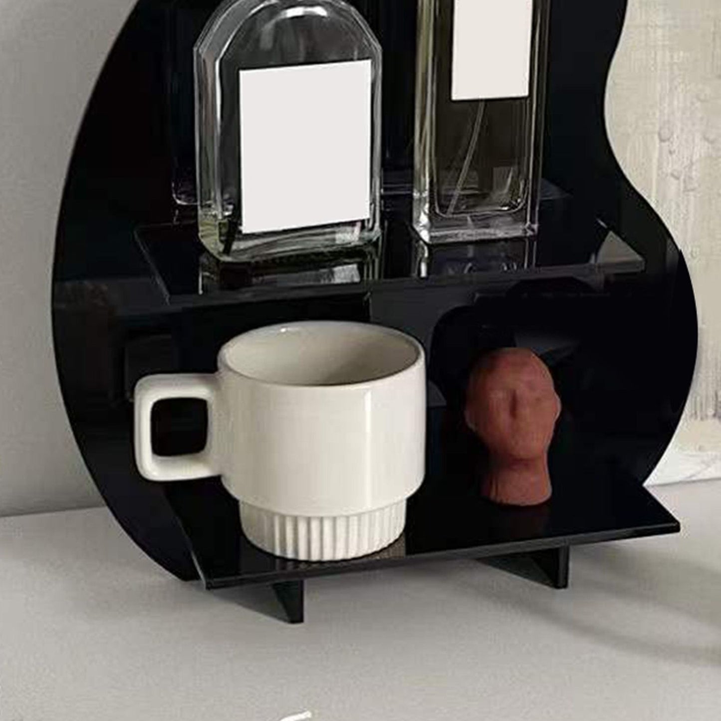Cosmetic Storage Rack Makeup Shelf Organizer for Bathroom Bedroom Dressing Room Desk Black S V1294-YM0512-3117220266111