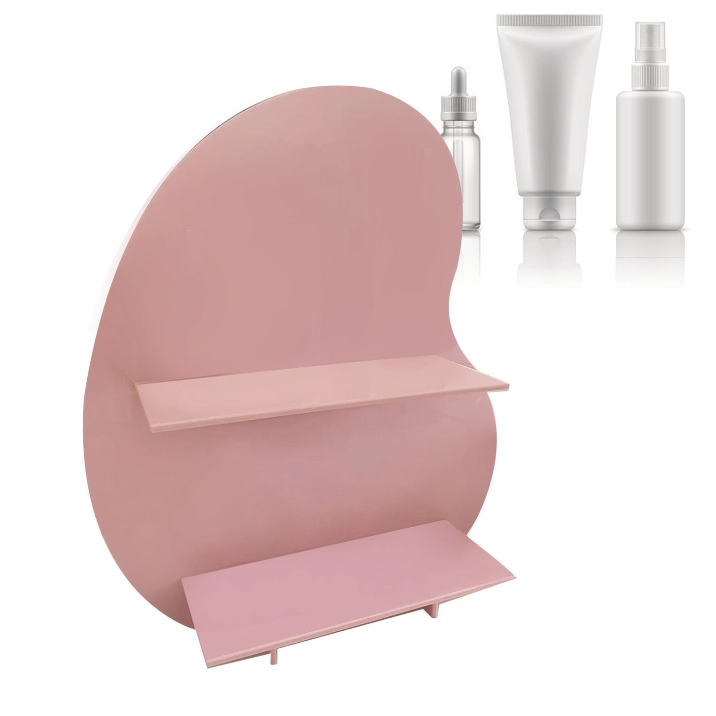 Cosmetic Storage Rack Makeup Shelf Organizer for Bathroom Bedroom Dressing Room Desk Pink S V1294-YM0512-3117220266115