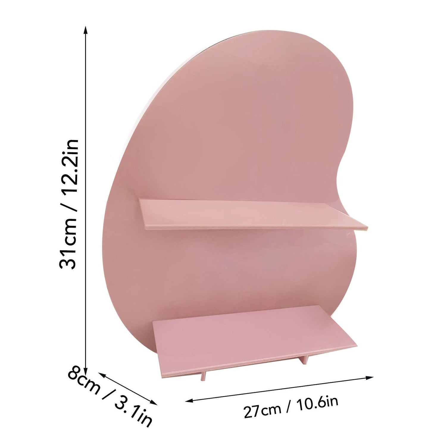 Cosmetic Storage Rack Makeup Shelf Organizer for Bathroom Bedroom Dressing Room Desk Pink S V1294-YM0512-3117220266115