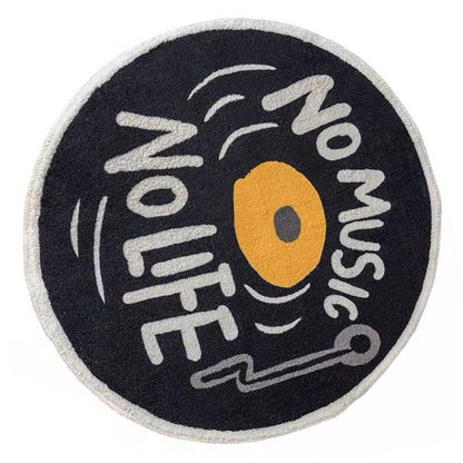 Water Absorbent Mat Retro CD Disk Design Anti Slip Thick Soft Imitation Cashmere Home Bathroom Mat Type 1 V1294-YM0512-3117220266211