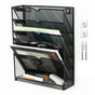 5 Tier Wall File Organizer Vertical Placement Glossy Edges Wall Mount File Holder with Hanging Hole for V1294-YM0512-3117220266311