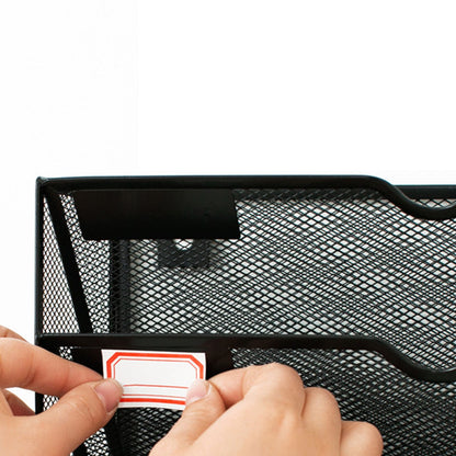5 Tier Wall File Organizer Vertical Placement Glossy Edges Wall Mount File Holder with Hanging Hole for V1294-YM0512-3117220266311