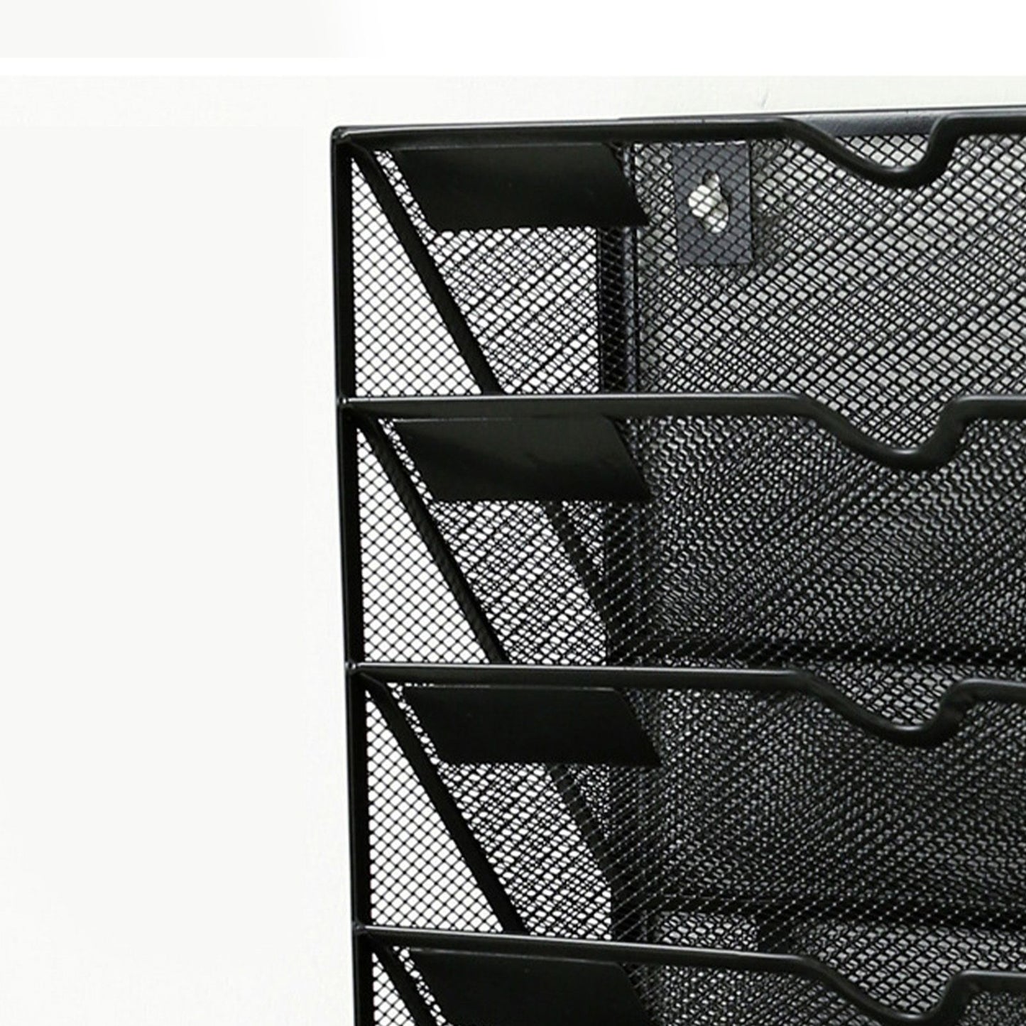 5 Tier Wall File Organizer Vertical Placement Glossy Edges Wall Mount File Holder with Hanging Hole for V1294-YM0512-3117220266311