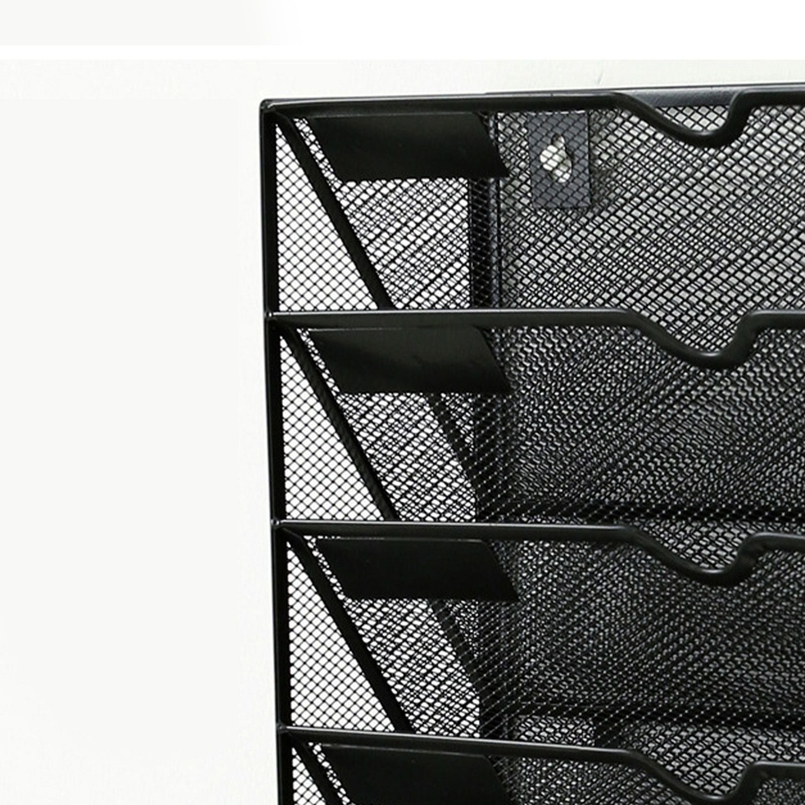 5 Tier Wall File Organizer Vertical Placement Glossy Edges Wall Mount File Holder with Hanging Hole for V1294-YM0512-3117220266311