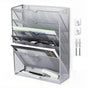5 Tier Wall File Organizer Vertical Placement Glossy Edges Wall Mount File Holder with Hanging Hole for V1294-YM0512-3117220266312