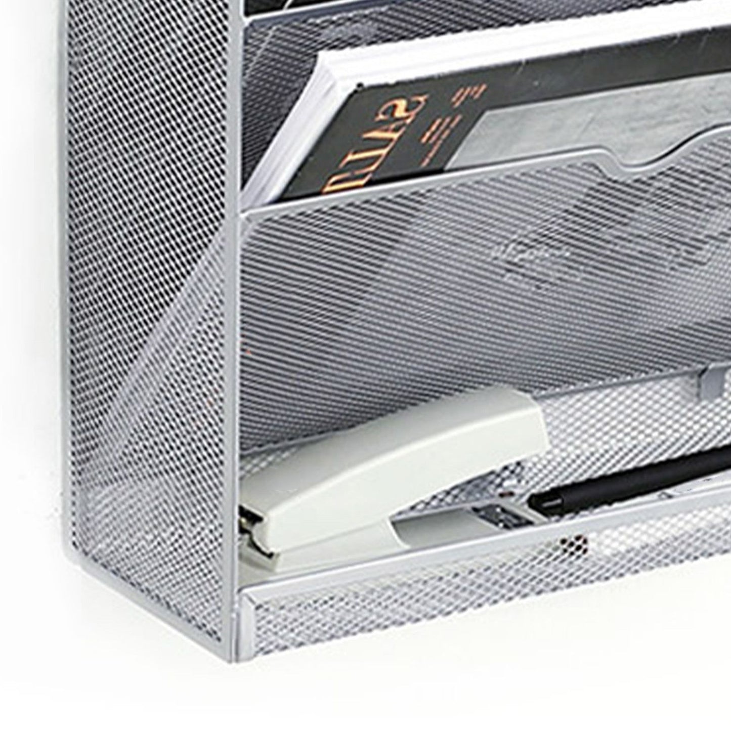 5 Tier Wall File Organizer Vertical Placement Glossy Edges Wall Mount File Holder with Hanging Hole for V1294-YM0512-3117220266312