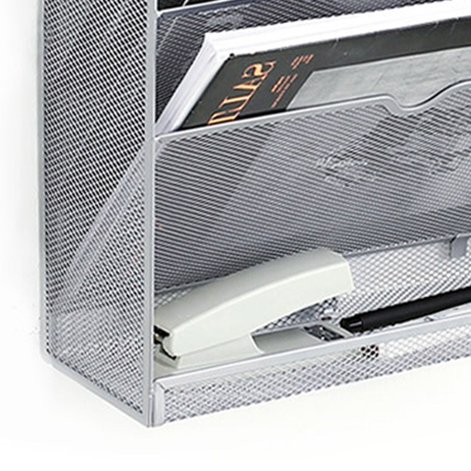 5 Tier Wall File Organizer Vertical Placement Glossy Edges Wall Mount File Holder with Hanging Hole for V1294-YM0512-3117220266312
