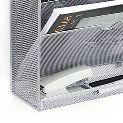 5 Tier Wall File Organizer Vertical Placement Glossy Edges Wall Mount File Holder with Hanging Hole for V1294-YM0512-3117220266312