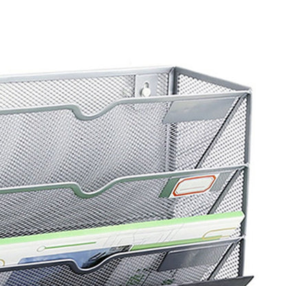 5 Tier Wall File Organizer Vertical Placement Glossy Edges Wall Mount File Holder with Hanging Hole for V1294-YM0512-3117220266312