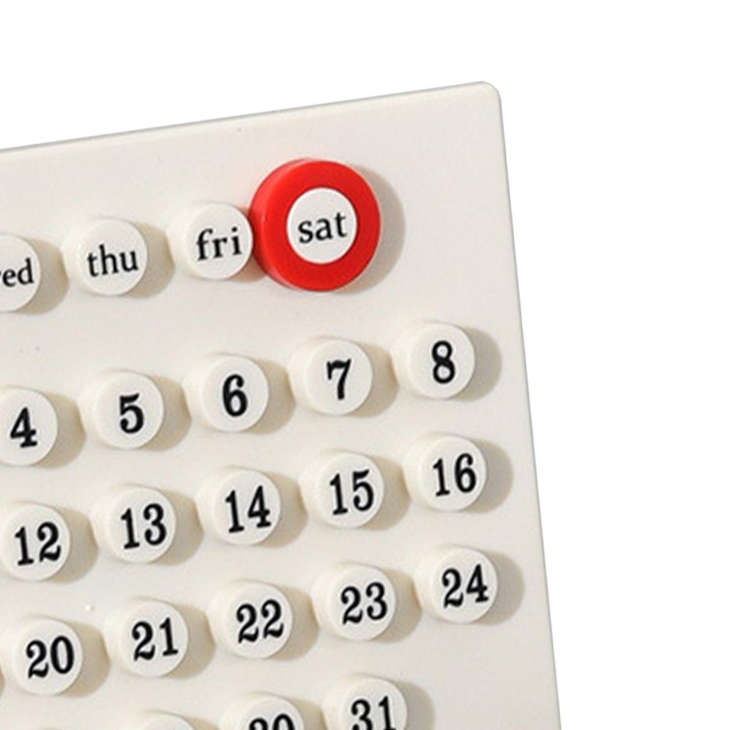 Wooden Kids Calendar DIY Hand Operated Develop Planning Skills Perpetual Calendar for Home White V1294-YM0512-3117220266411