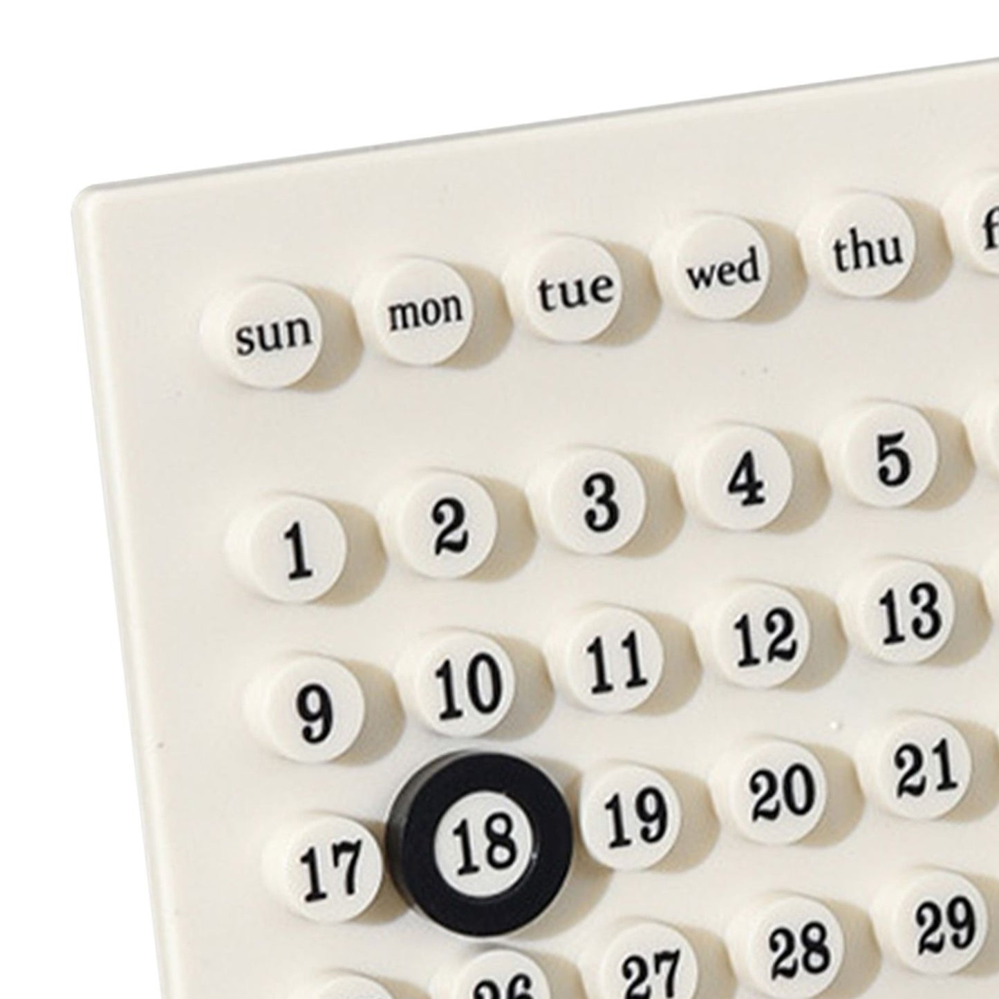 Wooden Kids Calendar DIY Hand Operated Develop Planning Skills Perpetual Calendar for Home White V1294-YM0512-3117220266411