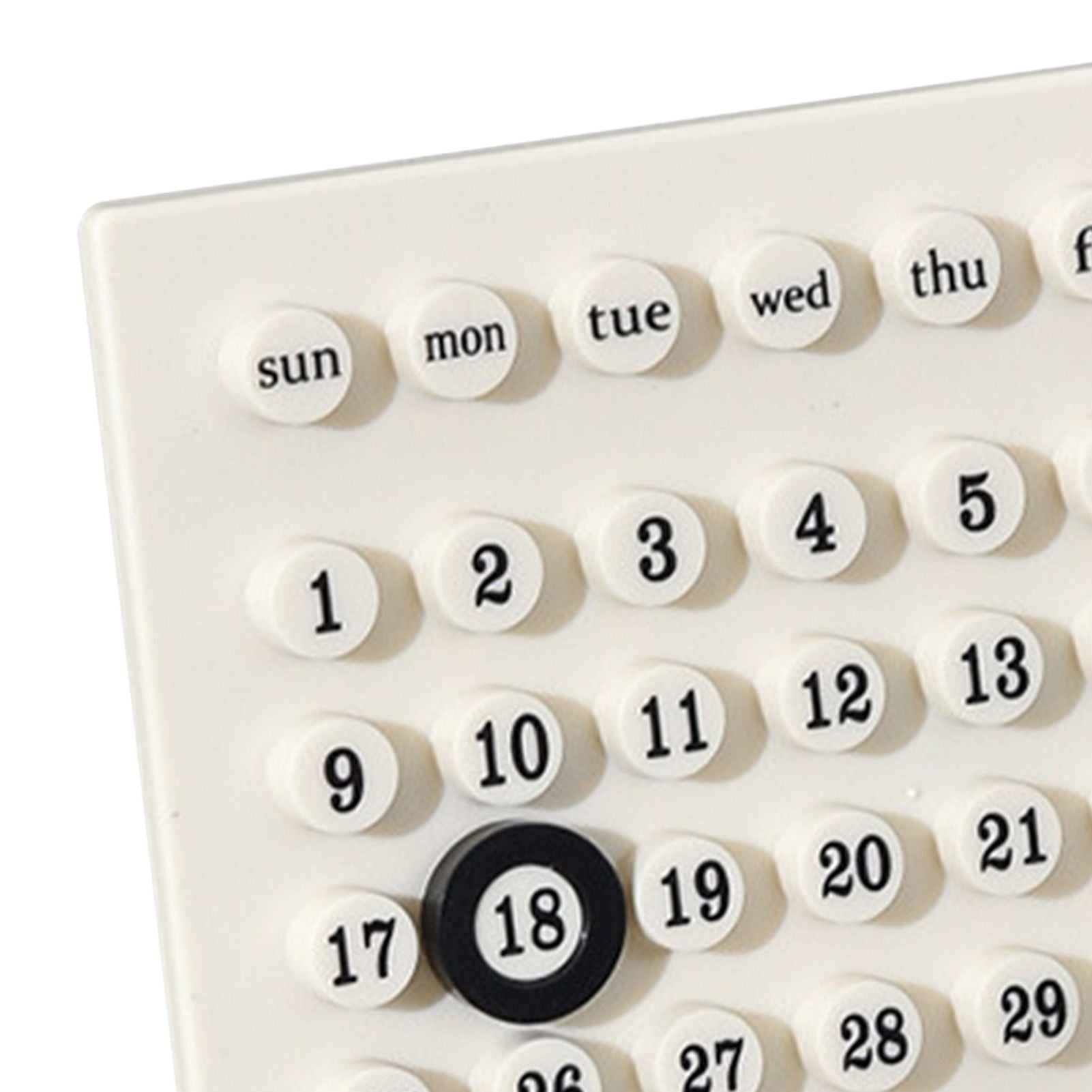 Wooden Kids Calendar DIY Hand Operated Develop Planning Skills Perpetual Calendar for Home White V1294-YM0512-3117220266411