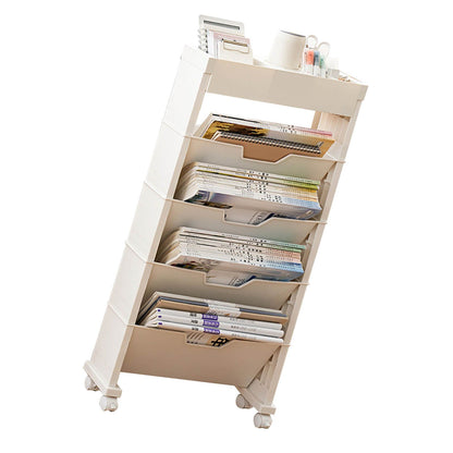 Classroom Bookshelf Multilayer with Universal Wheel Book Storage Shelving for Living Room V1294-YM0512-3117220266611