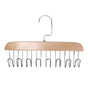 Multifunctional Hanger Punch Free with 8 Hooks Wood and Stainless Steel Cap Holder for Student Dormitory Khaki V1294-YM0512-3117220266712
